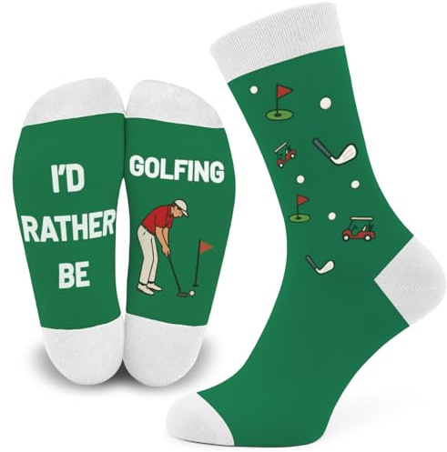 SC Products Novelty Golf Socks Funny Golf Gifts For Men UK | 6-12 Cotton Mens Novelty Socks Gift for Golfer | Gifts For Golfers Stocking Fillers for Men | Funny Christmas Presents For Dad Grandad