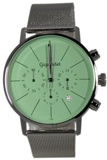 Gigandet Chronograph Armbanduhr Herren Damen Silber Grün Datum G32-009