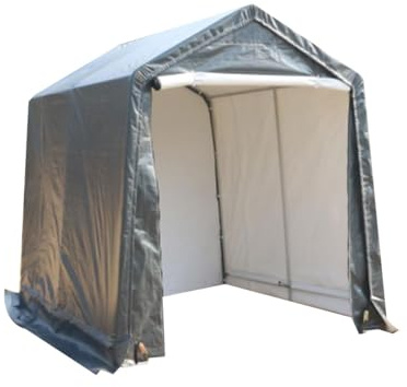 CDZHLTG Capanno da Giardino 3x1.8x2 m, Tenda Garage Impermeabile Anti-UV, Garage Auto per Esterno Grande Capacità Pieghevole, per Bici, Moto, Attrezzi e Legna, Montaggio Facile, Grigio