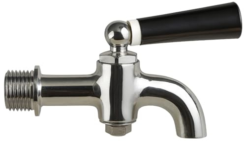 Kugelhahn 1/2 Zoll – Auslaufhahn aus verchromtem Messing im 2er Set | Wasserhahn 1/2 Zoll für Regentonne, Kanister & Wassertank