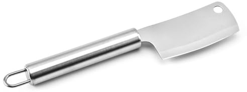 PartyKindom Couperet en Acier Inoxydable 2pcs, Mini Hachoir Multifonction Spatule à Fromage, Couteau à Découper Pratique Cuisine à Domicile