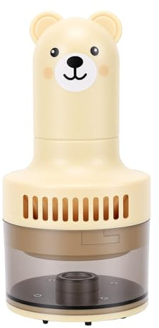 Qcwwy Aspirateur de Bureau Rechargeable 500mAh, Nettoyeur de Table Portatif sans Fil, Autonomie de 120 Minutes, pour la Maison, Le Bureau, la Voiture et la Cuisine (Jaune Clair)
