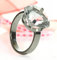 Serviettenring Serviettenhalter DIAMONDS silber Metall Glas