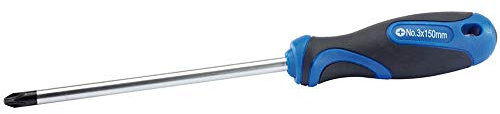 Draper 34552 Soft Grip Cross Slot Screwdriver, 150 mm Blade Length