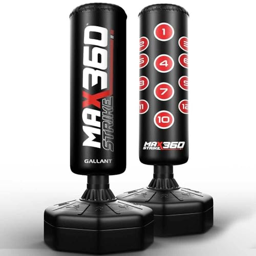 Gallant 6ft Boxing Free Standing Punching Bag - XXL Heavy Adult Punch Bag | Max Strike 360 Heavy Bag For Martial Arts, Kickboxing, MMA, Muay Thai Training Equipment