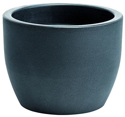 hydroflora 63001415 Nicoli Hera - Vaso per Piante, 30 x 30 x 23 cm, Colore: Antracite
