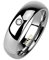 Tapsi´s Coolbodyart® Partner Ehe Ring Titan Wolfram Zirkonia 6mm Breit Silber Poliert 50(16)