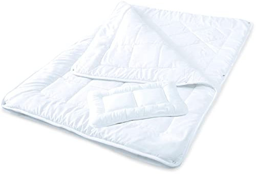 aqua-textil Soft Touch Kinder Set Bettdecke 100 x 135 cm 250g und 350g mit Kissen 40 x 60 cm 150g 4 Jahreszeitendecke klimaregulierend Oeko-TEX