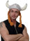DRESS ME UP - H93/Vikings Party Hut Helm Stoff mit geflochtenen Zöpfen Halloween Karneval Wikinger Gallier Normanne Barbar ca. 57 cm