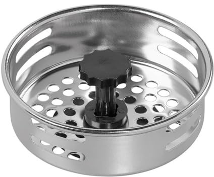Tala Stainless Steel Kitchen Sink Strainer & Plug, 8.1cm Wide, Catches Food Waste & Prevents Blockages, Fits Most Kitchen Sinks, BPA-Free, Durable and Rust-Resistant