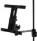 TIGER IMCA-BK Tablet iPad Holder Mount for Microphone/Music Stand with Adjustable Clamp Black