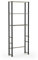 Furinno Platzsparender WC-Schrank mit 2 Ablageflächen, Französische Eiche Grau/Schwarz, 22.9 x 59.9 x 164 cm