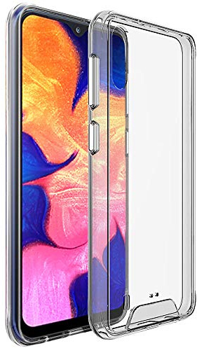 TECHGEAR Galaxy A10 Case [Fusion HD Case] Tough, Shockproof, Slim & Light, Protective, Fused Gel Bumper & Hard Back Case Cover with Soft Touch Keys Designed for Samsung Galaxy A10 (Super Clear)