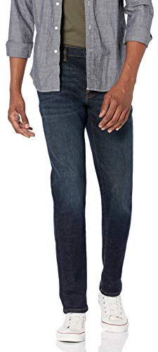 Amazon Essentials Men's Slim-Fit Jeans - Discontinued Colours, Dark Indigo, 35W / 34L