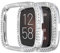 Miimall Kompatibel mit Fitbit Versa 2 Hülle, Strass Glitzer Harter PC Schutzhülle Stoßfest Kratzfest Bling Diamant Bumper Case für Fitbit Versa 2 - Silber