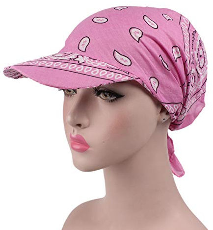 Surakey Sommer Bandana Cap, Herrem Damen Baumwolle Biker Bandana Kopftuch Hat,Sonnenhut Golf Tennis Baseball Mütze Turban Kopfbedeckung Headwear Kopf Wraps Sonnenblende Kappe