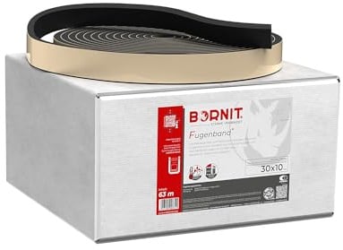 BORNIT Fugenband aus Polymerbitumen, 63m/Karton Rolle (30x10 mm) | für dauerhafte Asphaltfugen und Straßensanierung, zur langlebigen Abdichtung im Straßenbau