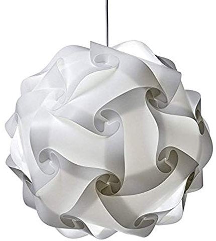 Tixiyu DIY Puzzle Lamp Shade,Ceiling Pendant IQ Jigsaw Light Shade,PP Light Bulb Cover Lampshade Lamp Chimney Kit for Living Room,Bedroom,Study,Dining Room Decor Lighting