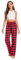 JTPW Women's 100% Cotton Flannel Sleep Pajama Pants with Pockets (Black RED Tartan, S)