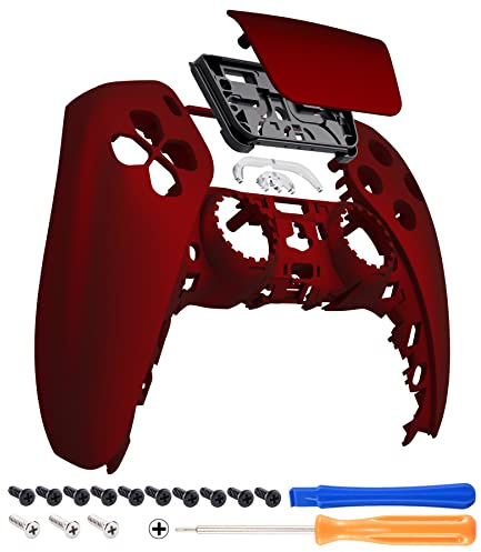 eXtremeRate Touchpad Vorderseite Abdeckung Kompatibel mit ps5 Controller, Hülle Case Front Gehäüse Ersatz Schale mit Touch Pad Abdeckung für ps5 Controller(Rot)