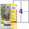 AVERY Zweckform L7786-25 transparente Etiketten (100 Klebeetiketten, 99,1x139 mm auf A4, Aufkleber zum Bedrucken, selbstklebend, wetterfest, Beschriftungen/Produktaufkleber) 25 Blatt, durchsichtig