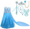 Lito Angels Vestito da Principessa con Mantello Staccabile e Accessori, Costume per Bambina, Taglia 5-6 Anni, E