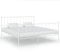 vidaXL Bett Metallbett Schlafzimmerbett Bettgestell Bettrahmen mit Lattenrost Schlafzimmermöbel Doppelbett Schlafzimmer Weiß Metall 160x200cm
