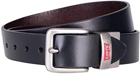 Levi's Kids Unisex Lan Vendbart læderbælte 9a6896 Belt, Schwarz, L EU