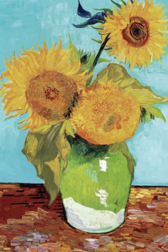 Vincent van Gogh Vase with Three Sunflowers (1888) Notebook Journal: Famous Paintings Notebooks