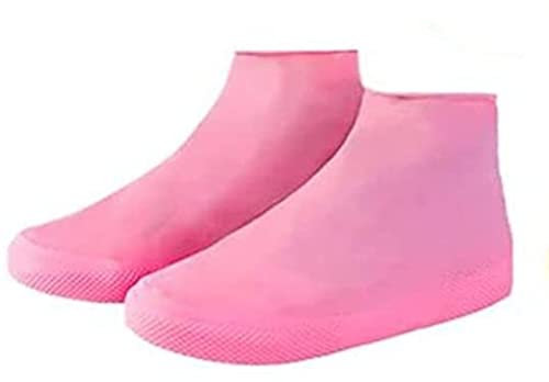 Wasserdichte Überschuhe,Wiederverwendbare wasserdichte Silikon-Überschuhe(rot M).