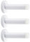 DOKU 3Pcs 3.5 Inch Door Stop, Heavy Duty 304 Stainless Steel Door Stopper with Rubber Tips Bumper, Wall Mounted Door Holder Protection Sound Dampening, White