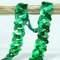 12 Meter 18mm Glitzer Pailletten Spitzenband Paillettenband Spitzenborte Geflochten Dekoband Zierband Borten Bänder Pailletten Bänder Trim Bortenband für DIY Nähen Kostüme Handwerk Verzierungen,Grün