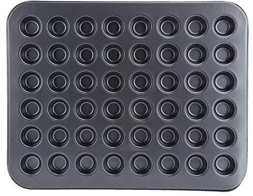 Plateau à Muffins Antiadhésif de 48 Tasses, Moule à Cupcake Rond pour Cupcakes, Pudding et Moule à Pâtisserie