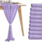 10 Stück Chiffon Tischläufer,Hochzeitstischläufer,Transparenter,Romantischer Tüll-Tischläufer für Weihnachten,Hochzeit, Brautparty,Babyparty,Geburtstagsfeier,Tischdekorationen (Hellviolett,300x 30cm)