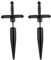 GAUEIOUR Vintage Gothic Sword Earrings,Diamond Alloy Dagger Sword Earrings, Punk Style Sword Hanging Earrings, Role-Playing Halloween Jewelry for Men and Women, Novelty Jewelry (Black)