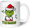 GRAVURZEILE Bedruckte Tasse - Grinch Motiv - Personalisiert mit Namen - Spülmaschinenfest & Mikrowelle geeignet - Weihnachtstasse als Geschenk für Sie & Ihn zu Weihnachten - Farbe: Weiß