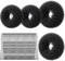 URAQT Machine à pain donut, 4PCS Cheveux Donuts Chignons et 30 Épingles à Cheveux, Machine à Chignon pour les Danseurs, les Enfants, les Filles et les Femmes, 6+8CM(Noir)