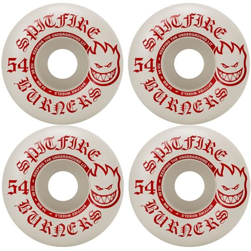Spitfire Skateboard-Räder, 54 mm, 99A, Weiß/Rot