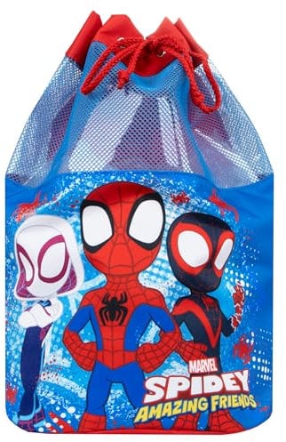 Marvel Spidey Und Seine Erstaunlichen Freunde Jungen-Schwimmbeutel | Spiderman-Schwimmbeutel | Jungen Zugbeutel | Blau Einheitsgröße