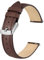 BISONSTRAP Elegante Leder Uhrenarmband, Schnellverschluss, Uhrenarmbänder für Damen und Herren, Kompatibel mit Uhrenanstößen von 12mm, Dunkelbraun (Silberne Schnalle)