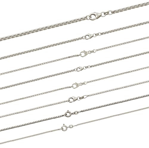 hoplo holzenplotz Massive edle Venezianerkette Silber Halskette 925 Sterlingsilber, Kettenlänge:50 cm Unisex, Kettenbreite:1.8 mm