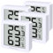 PEARL Raumthermometer: 4er-Set Kompakte Thermo- & Hygrometer, Komfort- & Min./ Max.-Anzeige (Digitales Thermometer, LCD-Digital-Thermometer-Hygrometer, Kühlschrankthermometer)