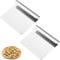 Alleshelfer Espátula para verduras, 2 espátulas, mapas de masa, rascador de cocina, acero inoxidable, tarjeta de masa, acero inoxidable, raspador de tartas, espátula de cocina para pizza y pastel,