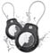 Lot de 2 porte-clés AirTag - Étanche - Compatible avec Apple AirTags, étui ultra sécurisé Apple Tag - Pour bagages, porte-clés, étiquette de bagage, sac à dos et plus encore