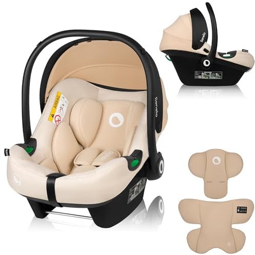 LIONELO ASTRID i-Size Baby Autositz 40-87 cm, Babyschale Gruppe 0+, Rückwärtsgerichtete Montage, 3-Punkt-Sicherheitsgurt Seitenschutz, Sitzeinlage Dri-Seat