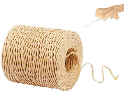150 m Filo di Ferro Modellabile 2mm, Filo per Fiori di Carta, Filo per Fioristi Legatura Viti, Cavo di Carta Naturale, Filo Artigianale per Fiori Cesto Fatto Mano Bouquet Nozze Confezioni Regalo