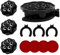 Piuluvor® 12 Stück Möbelrollen Klein, Rollen für Möbel Kugelrollen Selbstklebend Schwerlast Kugelrollen für Möbel 360 Grad mit 5 Stahlkugeln und 12 Dämpfungspad (Schwarz)