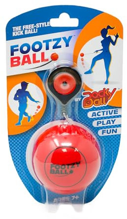 PockyBall - FOOTZYBall - Jeu Intérieur/Extérieur dès 4 Ans - Balle Mousse + Fil Rétractable - Sport & Réflexes - Augmente L'activité Physique et la Capacité de Concentration