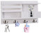 Wand-Organizer für den Eingangsbereich, schwebende Holzregale mit Haken, Lagerregal im Bauernhaus-Stil, Wandmontage, Schlüsselregal, robustes Wandregal für Schlüssel, Mäntel und Zubehör für Zuhause,