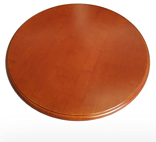 Grande table de salle à manger ronde en bois massif de 80 cm, plateau de service rotatif à 360°, silencieux et lisse, couleur bégonia robuste